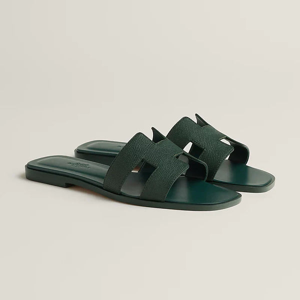 Hermes Sandals Bottle Green