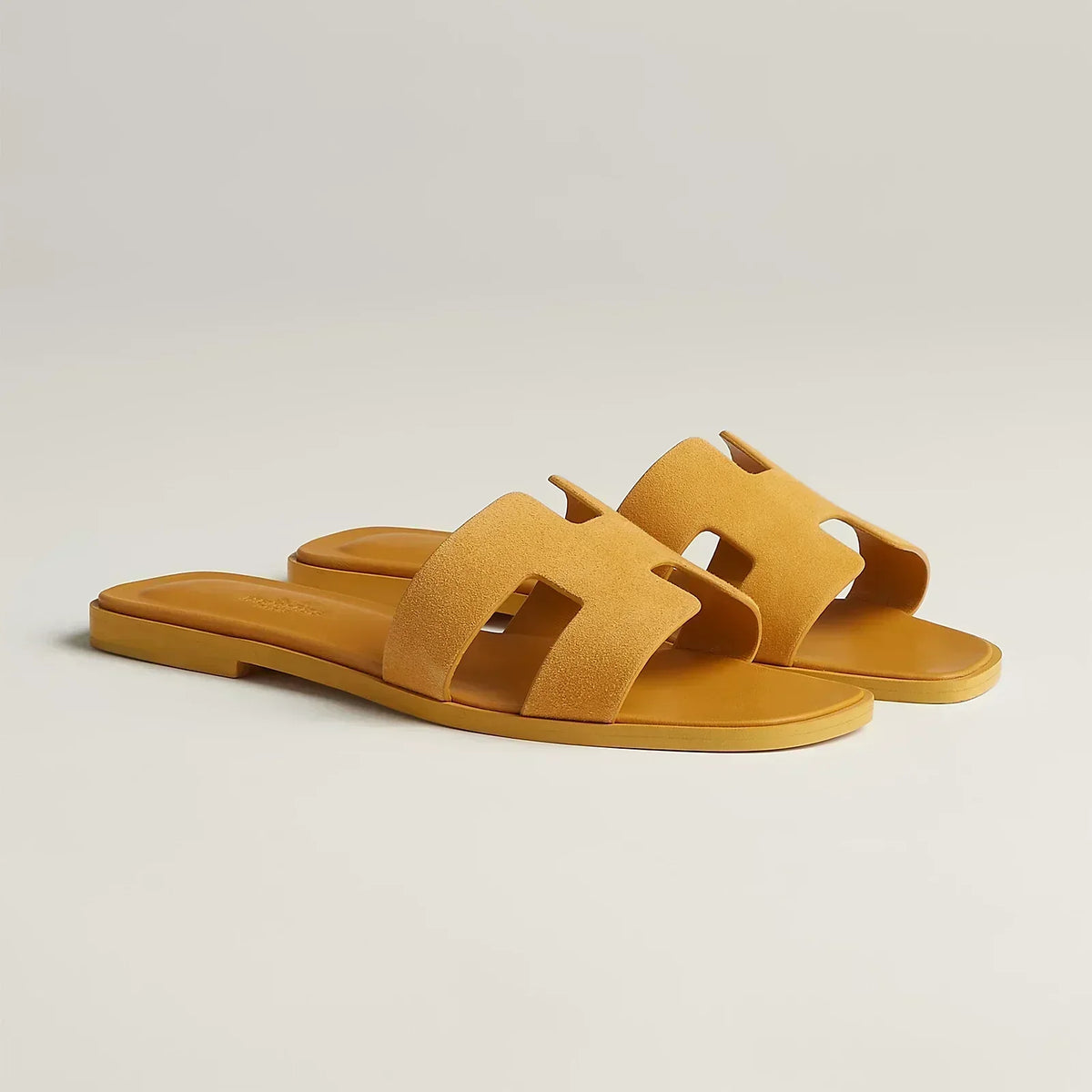Hermes Sandals Yellow Brass