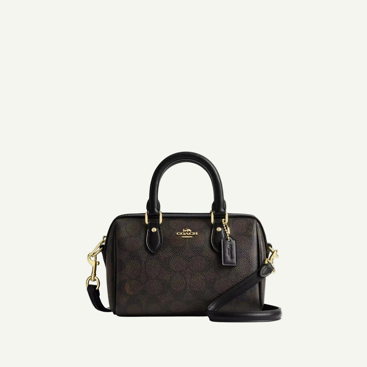 Coach Rowan Mini Crossbody Bag Black Canvas