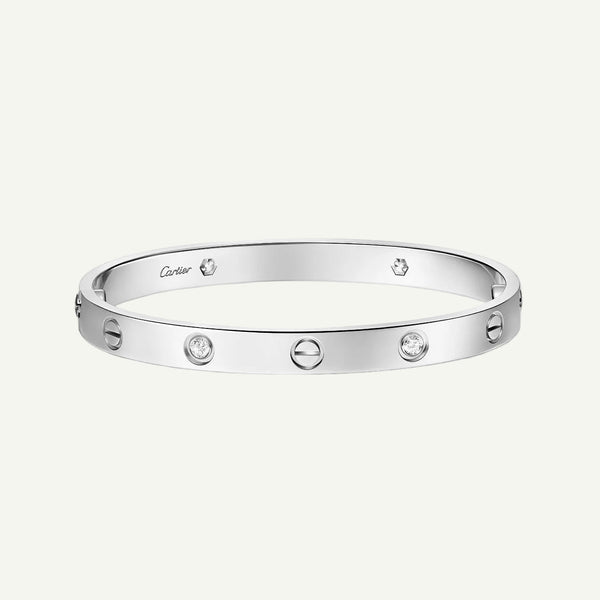 Cartier - Bracelet Love, 4 diamants Or Blanc