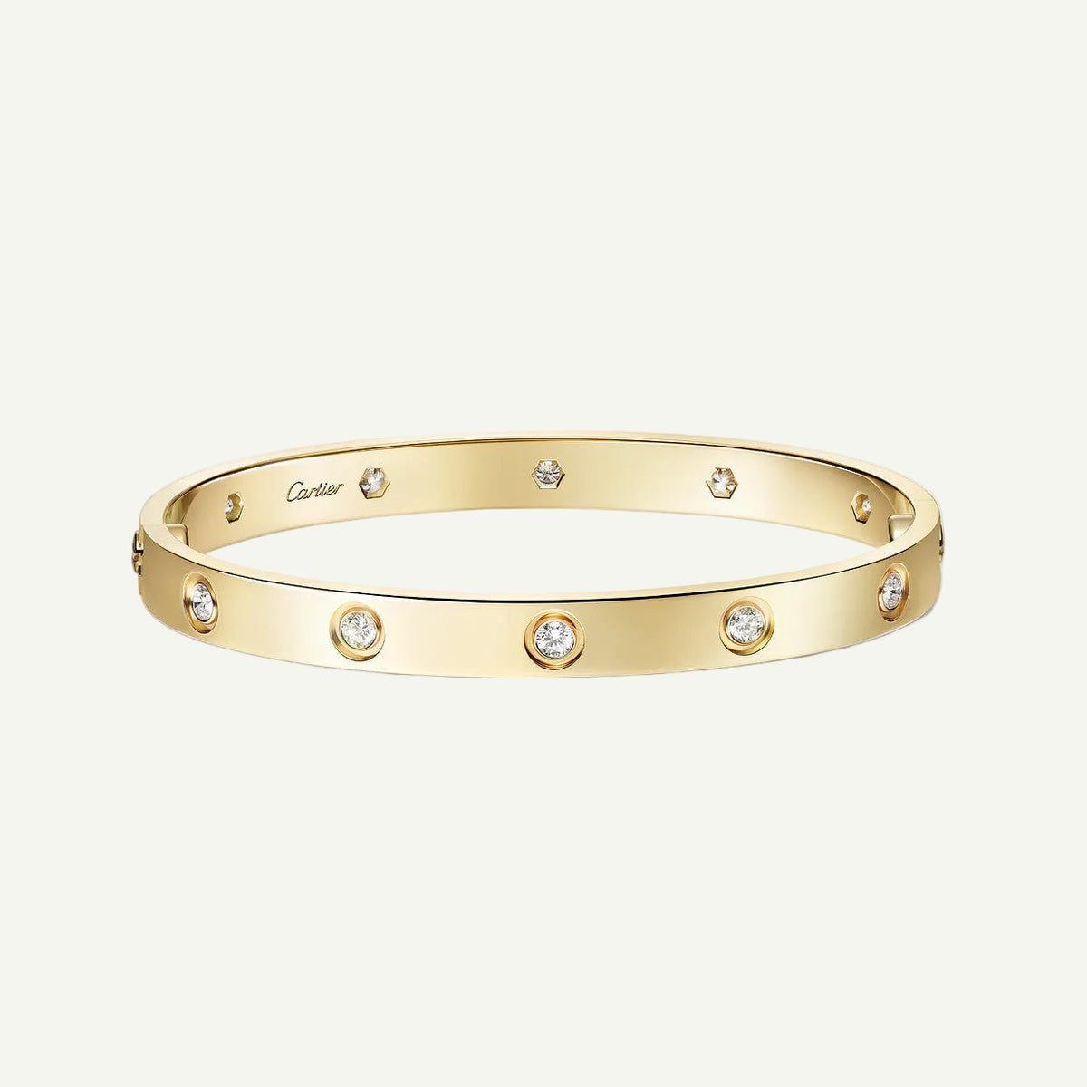 Cartier - Bracelet Love, 10 diamants Or Jaune