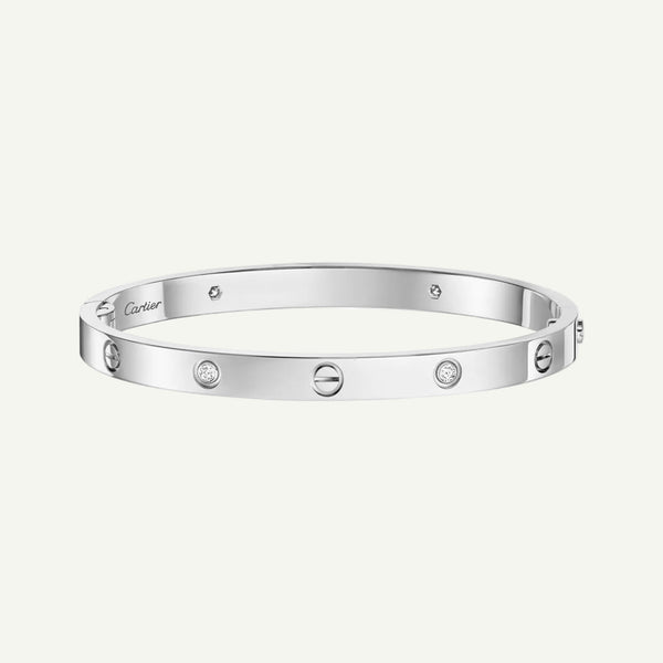Cartier - Bracelet Love, 4 diamants Or Blanc