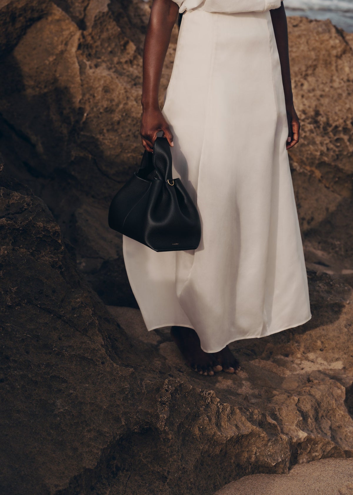 Polène Bag Numéro Neuf Grained Black