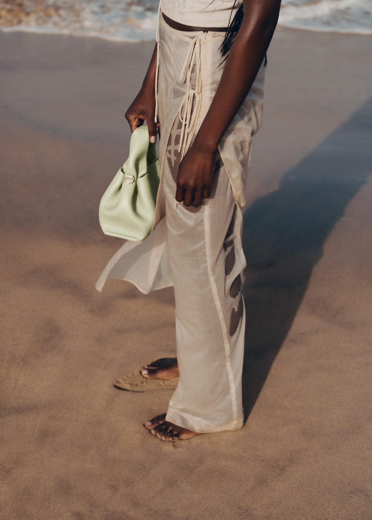 Polène Bag Numéro Neuf Mini Grained Aloe