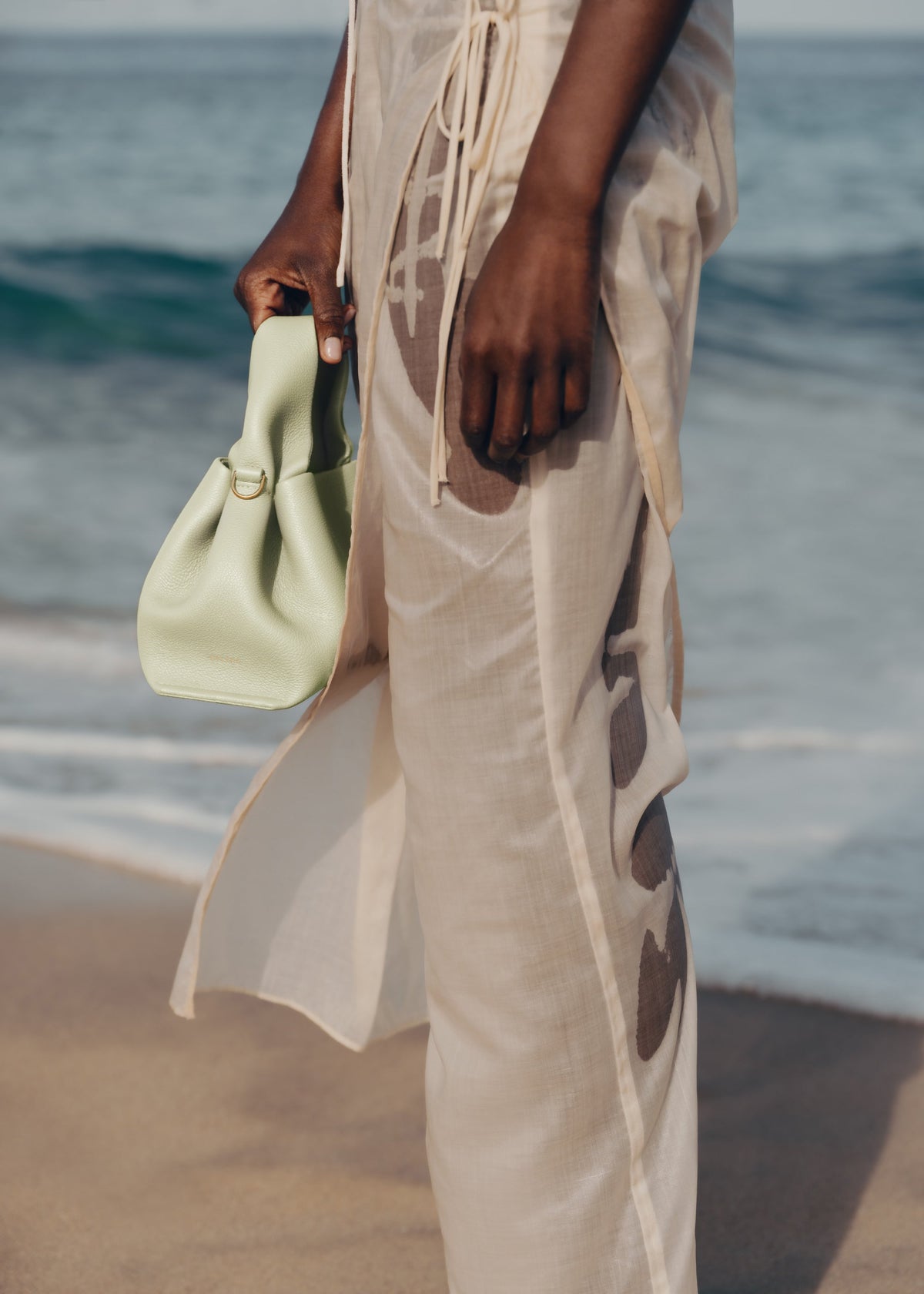 Polène Bag Numéro Neuf Mini Grained Aloe