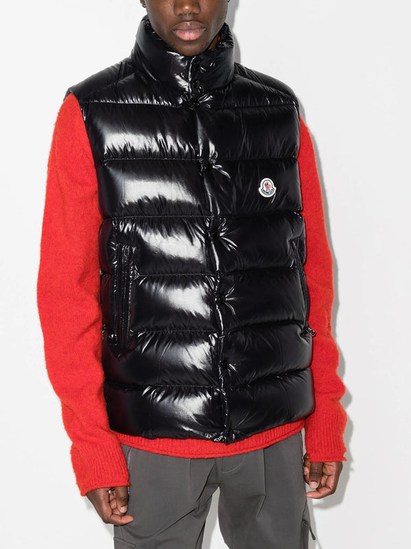 Moncler Tibb Noir Patch Logo · Gilet matelassé