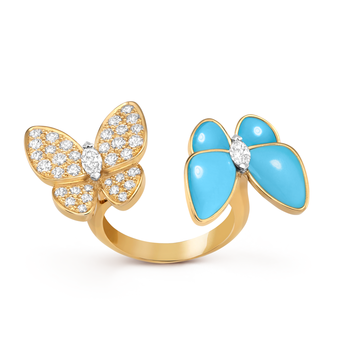 Van Cleef Two Butterfly Between-the-Fingers Ring