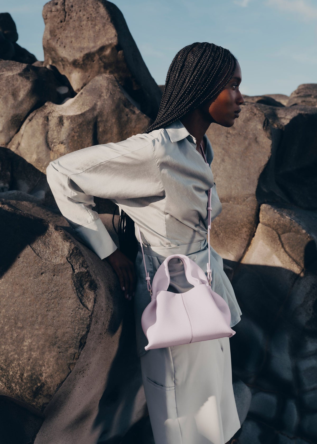 Polène Bag Numéro Neuf Mini Grained Wisteria