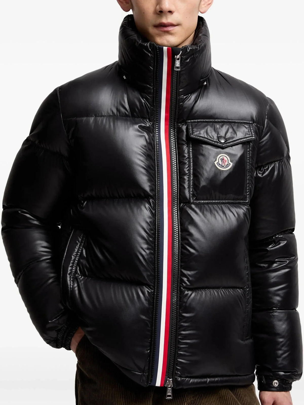 Moncler Noir Brillant · Doudoune à capuche