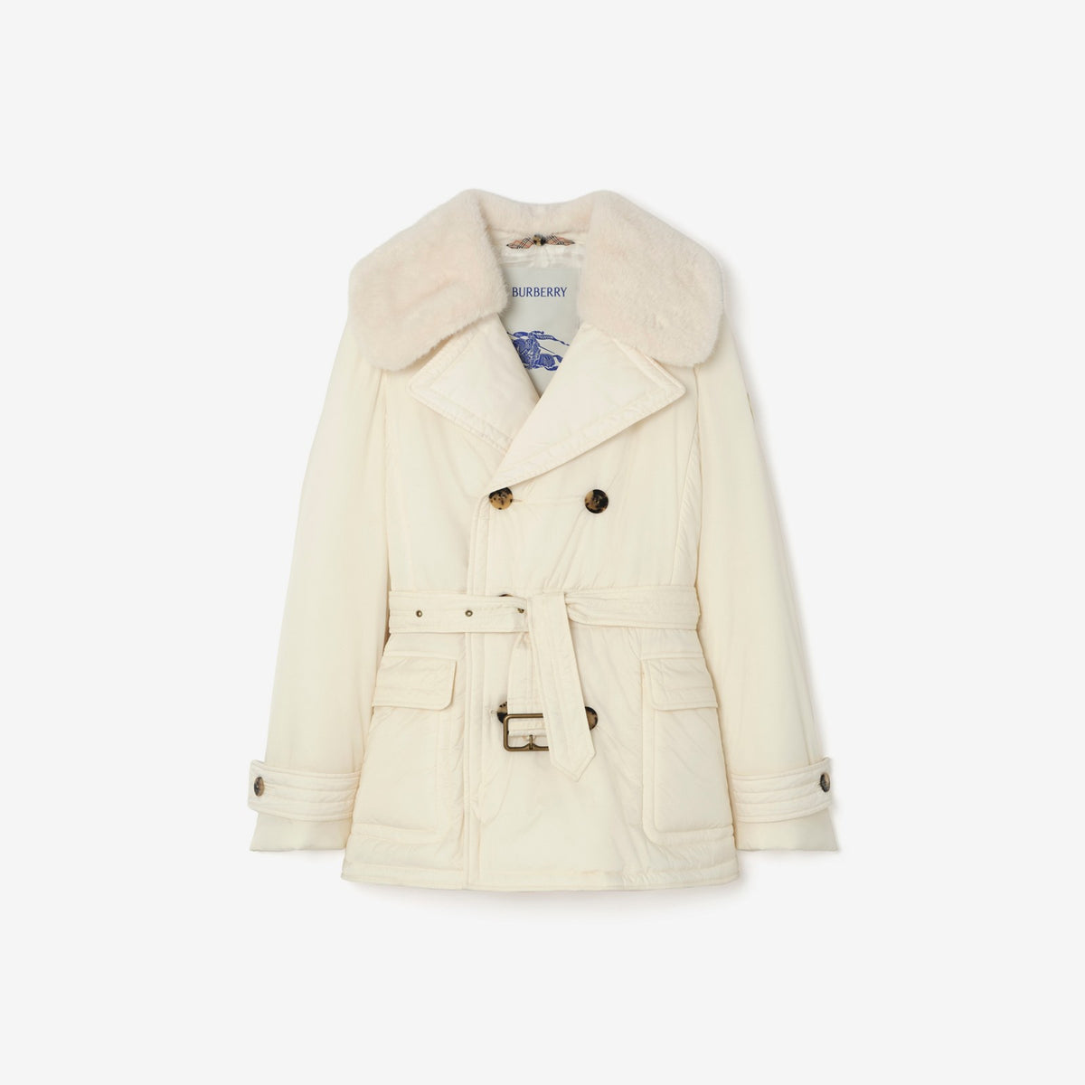Burberry Hertford Blanc · Veste trench matelassée