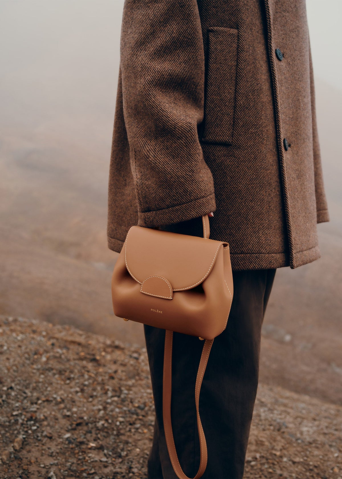 Polène Bag Numéro Un Nano Smooth Camel