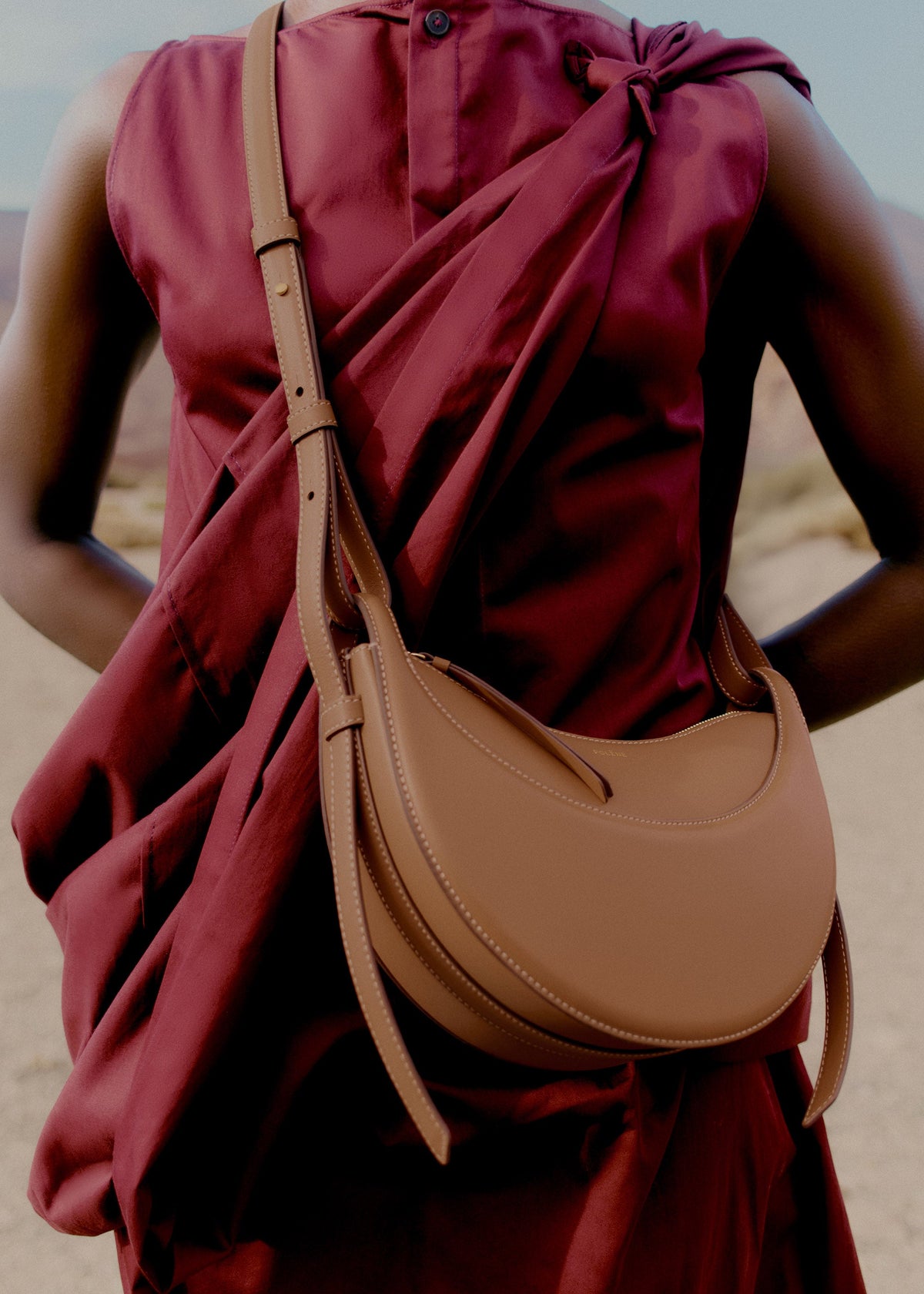 Polène Bag Numéro Dix Smooth Camel