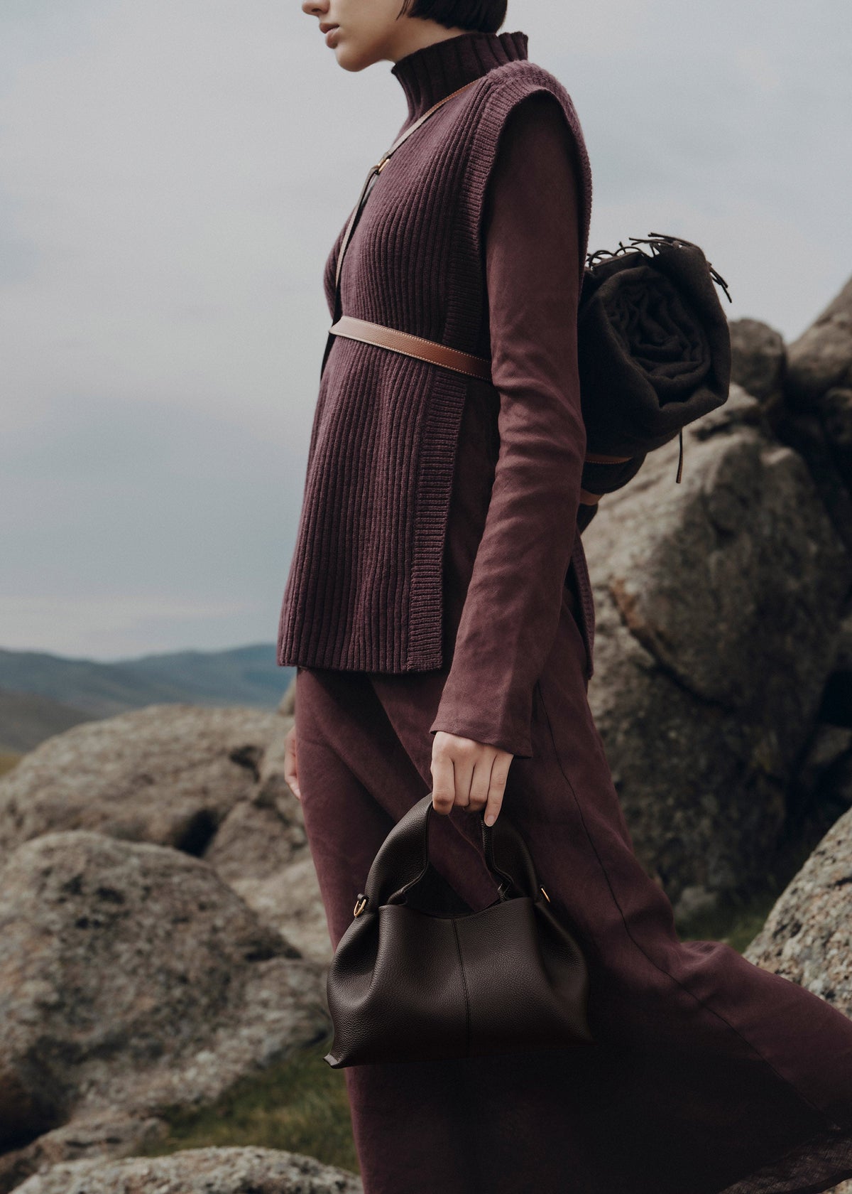 Polène Bag Numéro Neuf Mini Grained Ebony