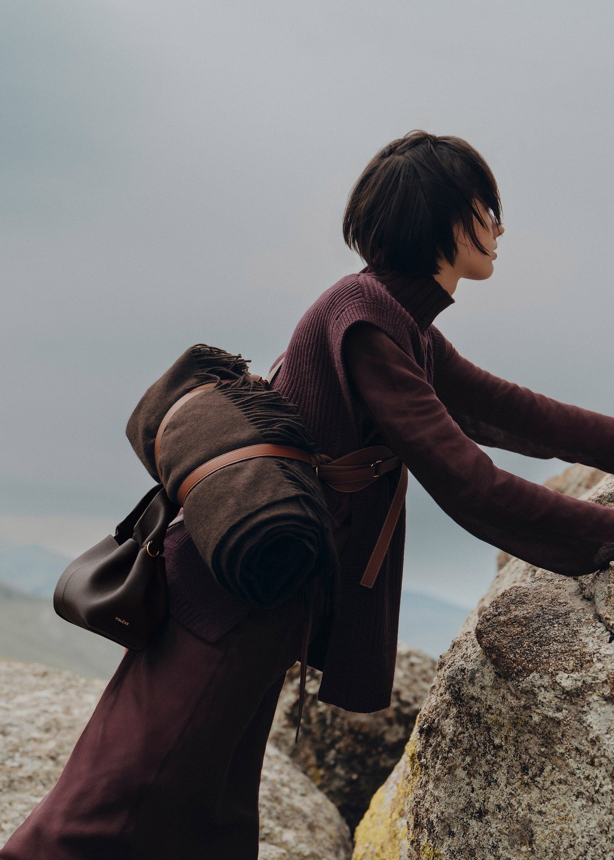 Polène Bag Numéro Neuf Mini Grained Ebony
