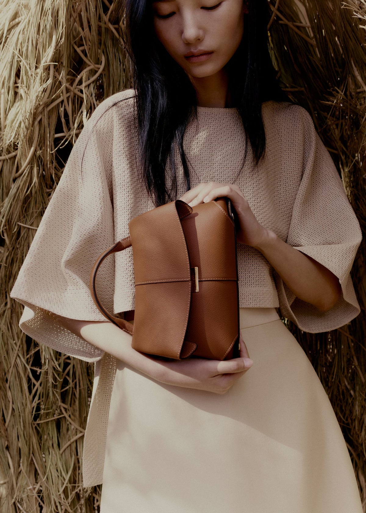 Polène Bag Mokki Mini Grained Camel