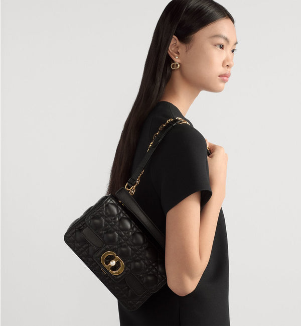 Dior Top Handle Jolie Small Black Bag