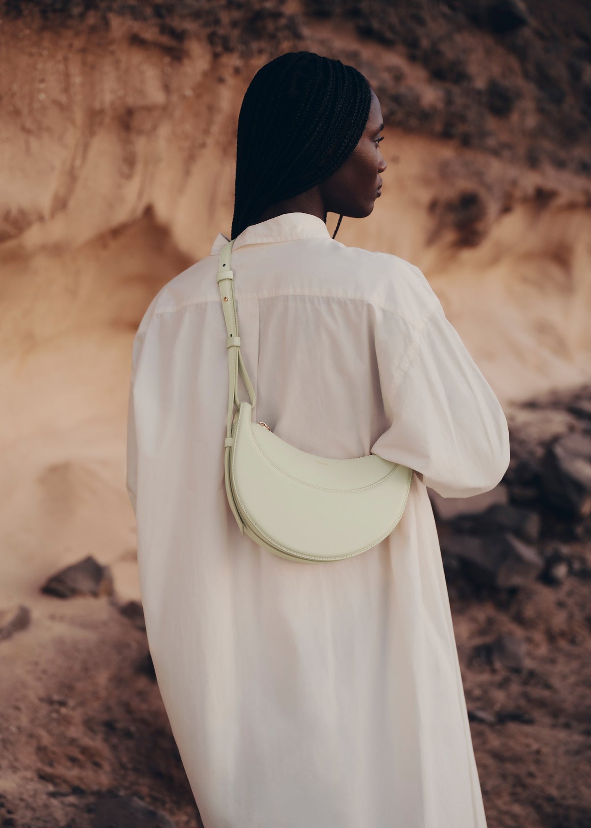 Polène Bag Numéro Dix Smooth Aloe
