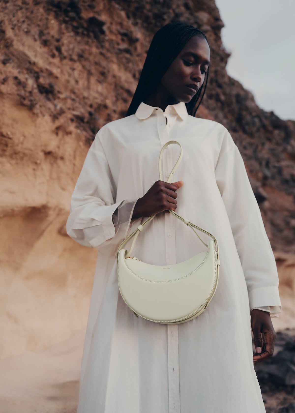 Polène Bag Numéro Dix Smooth Aloe