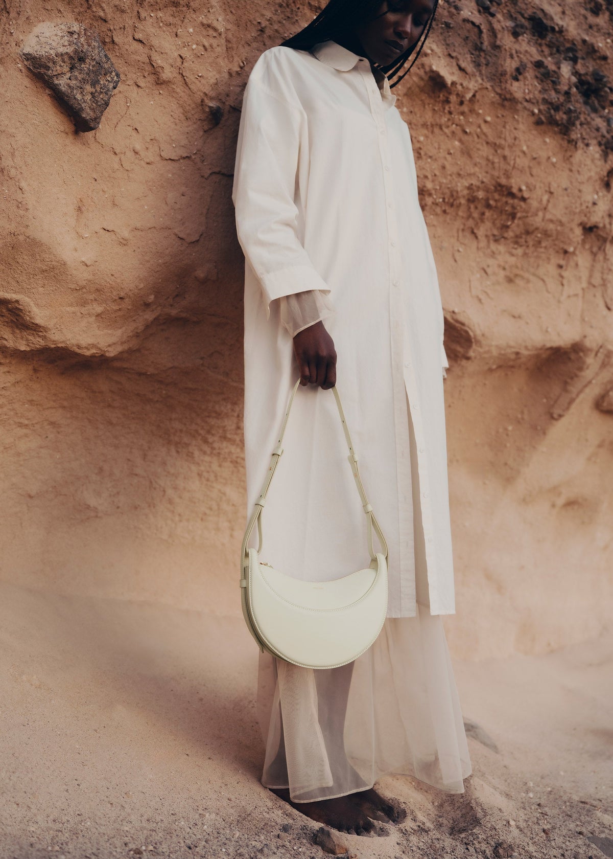 Polène Bag Numéro Dix Smooth Aloe