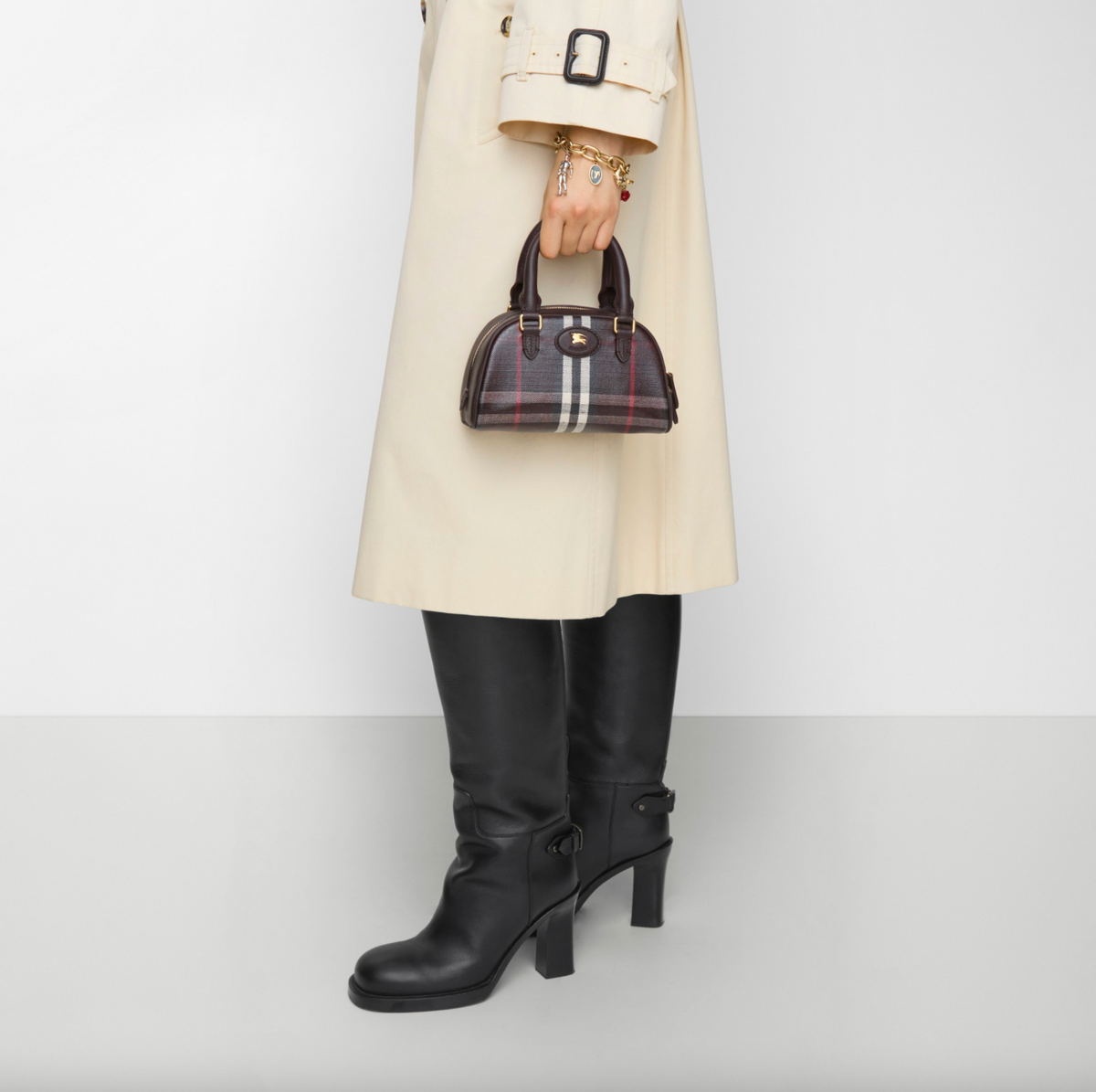 Burberry Highlands Mini Bowling Bag Black