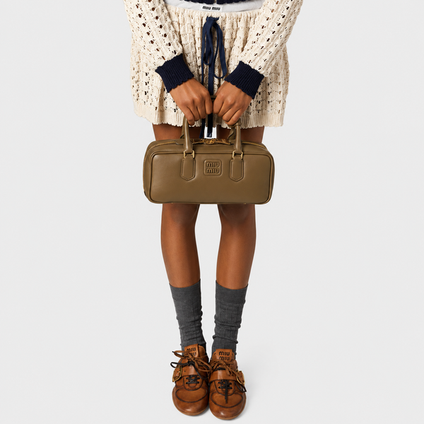 MiuMiu Arcadie Bag in Khaki Leather
