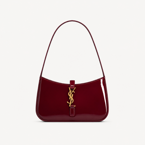 Saint Laurent Le 5 à 7 Mini Patent Leather Bag Red