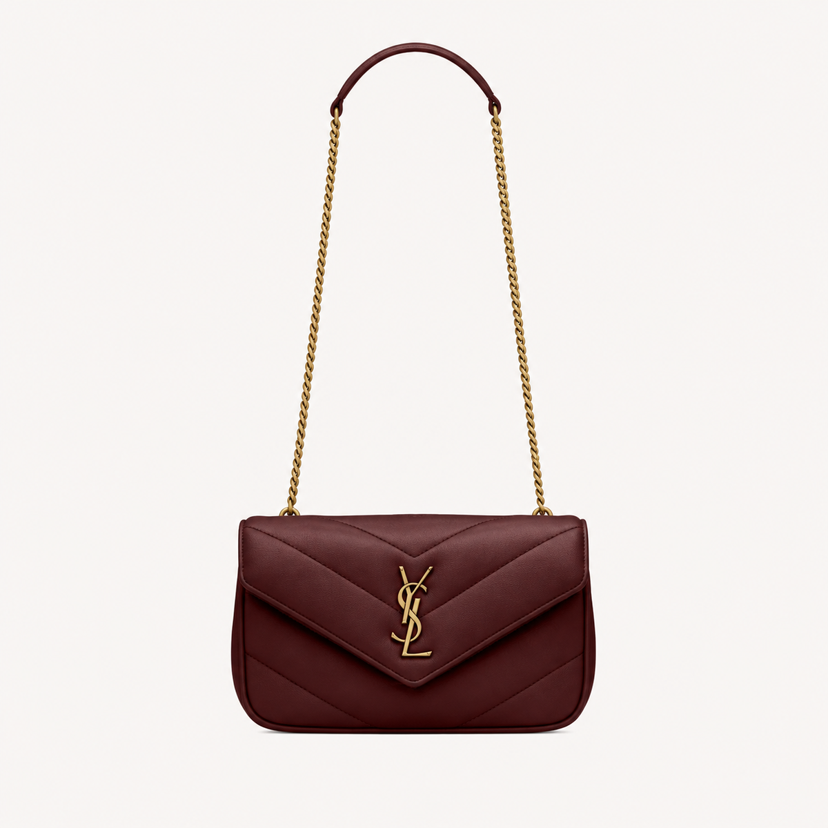 Saint Laurent Loulou Mini Bag Bordeaux