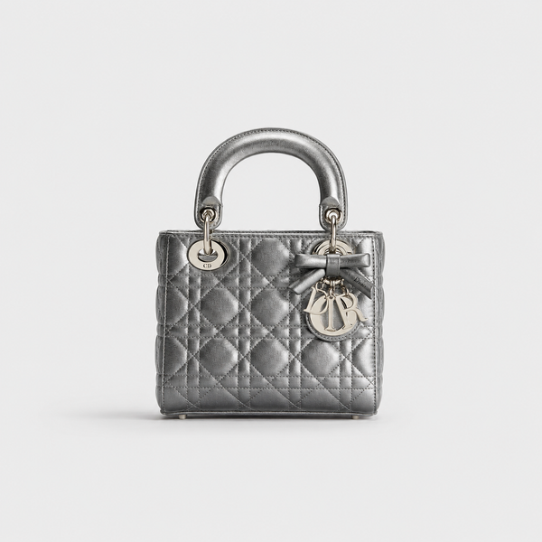 Dior Lady Mini Chain Bag Silver