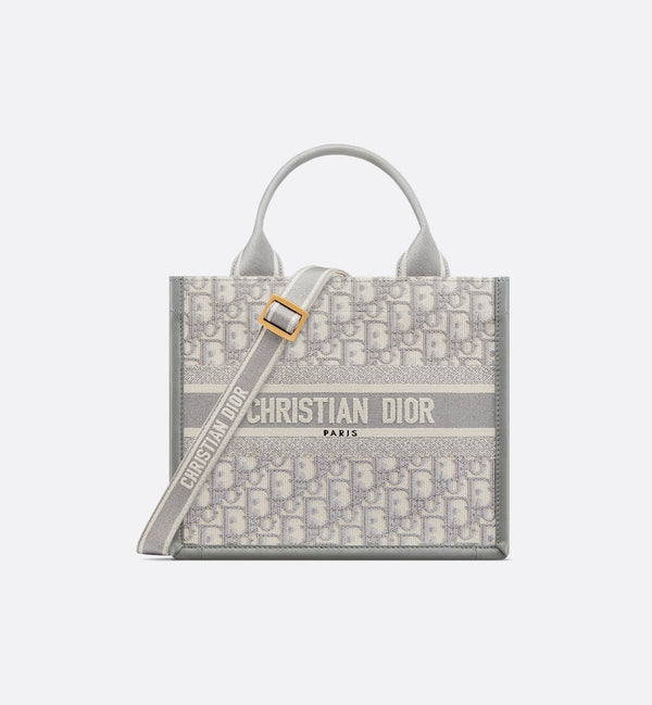 Dior Book Tote Bag Small Grey