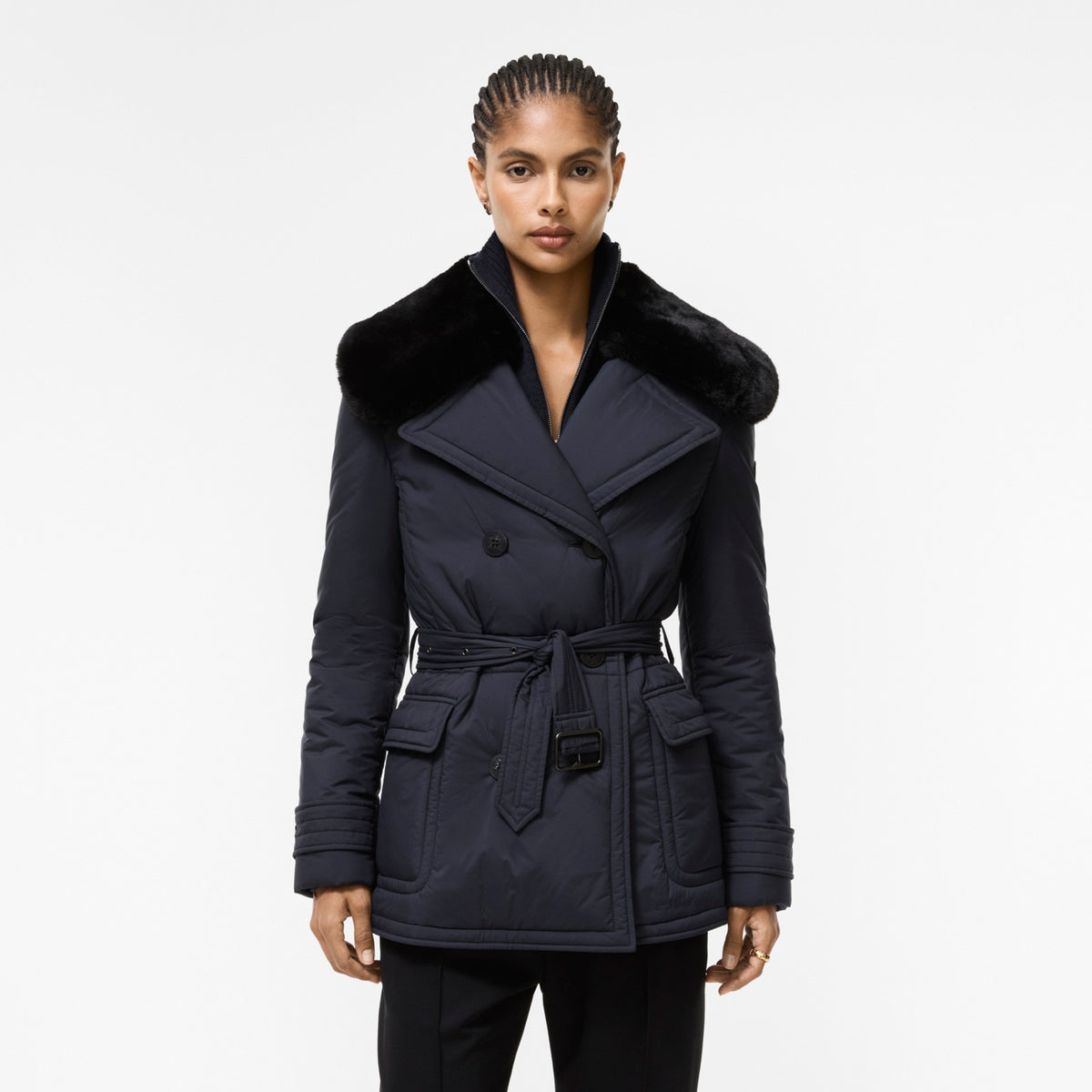 Burberry Hertford Marine · Veste trench matelassée