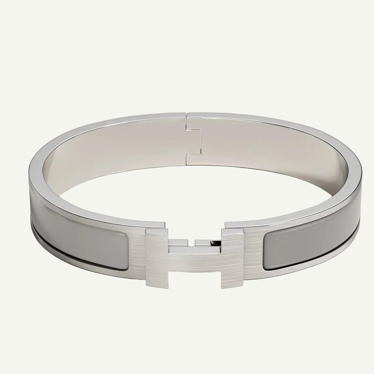 Hermès - Bracelet Clic HH Gris Clair Mat