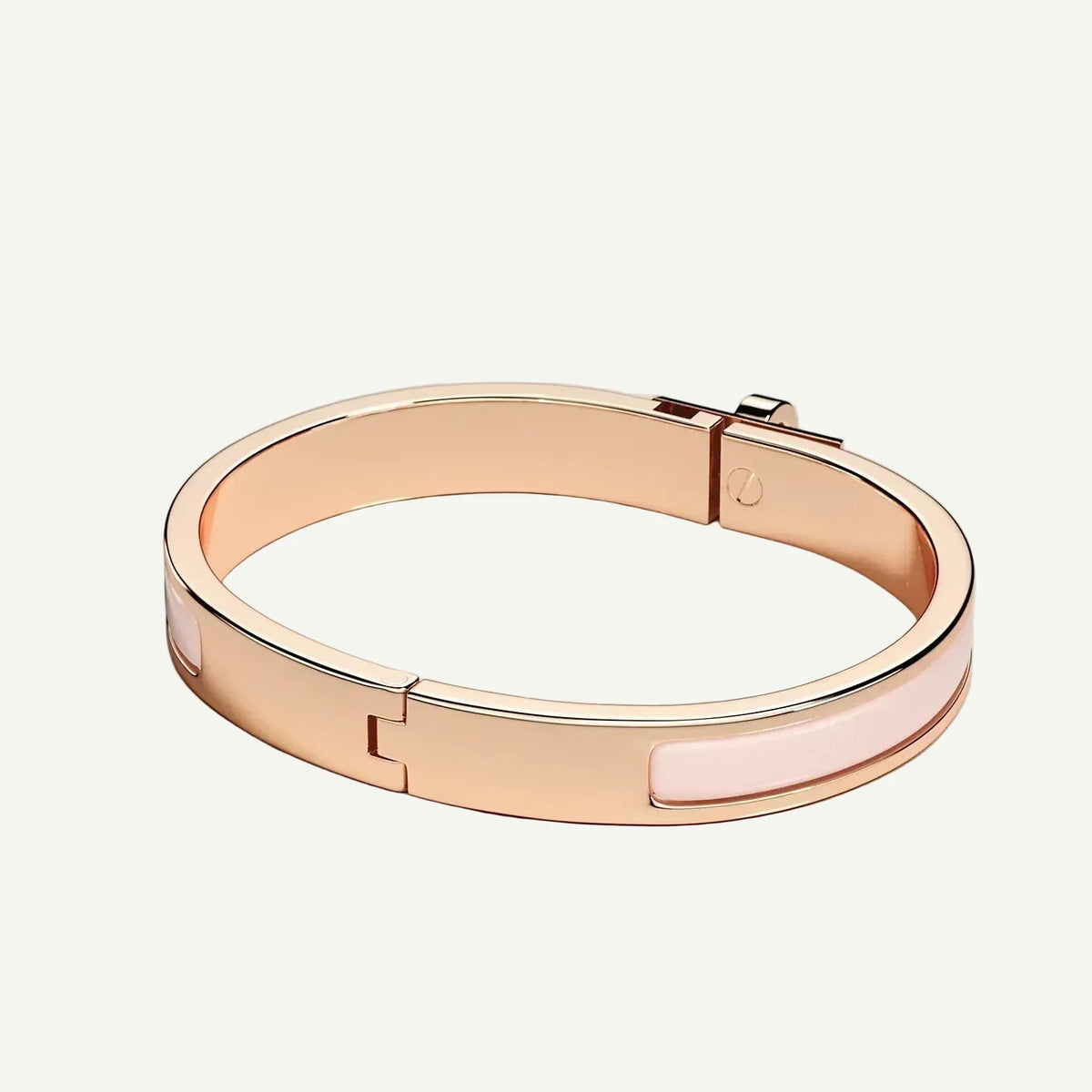 Hermès - Bracelet Mini Clic Kelly Rose Candeur