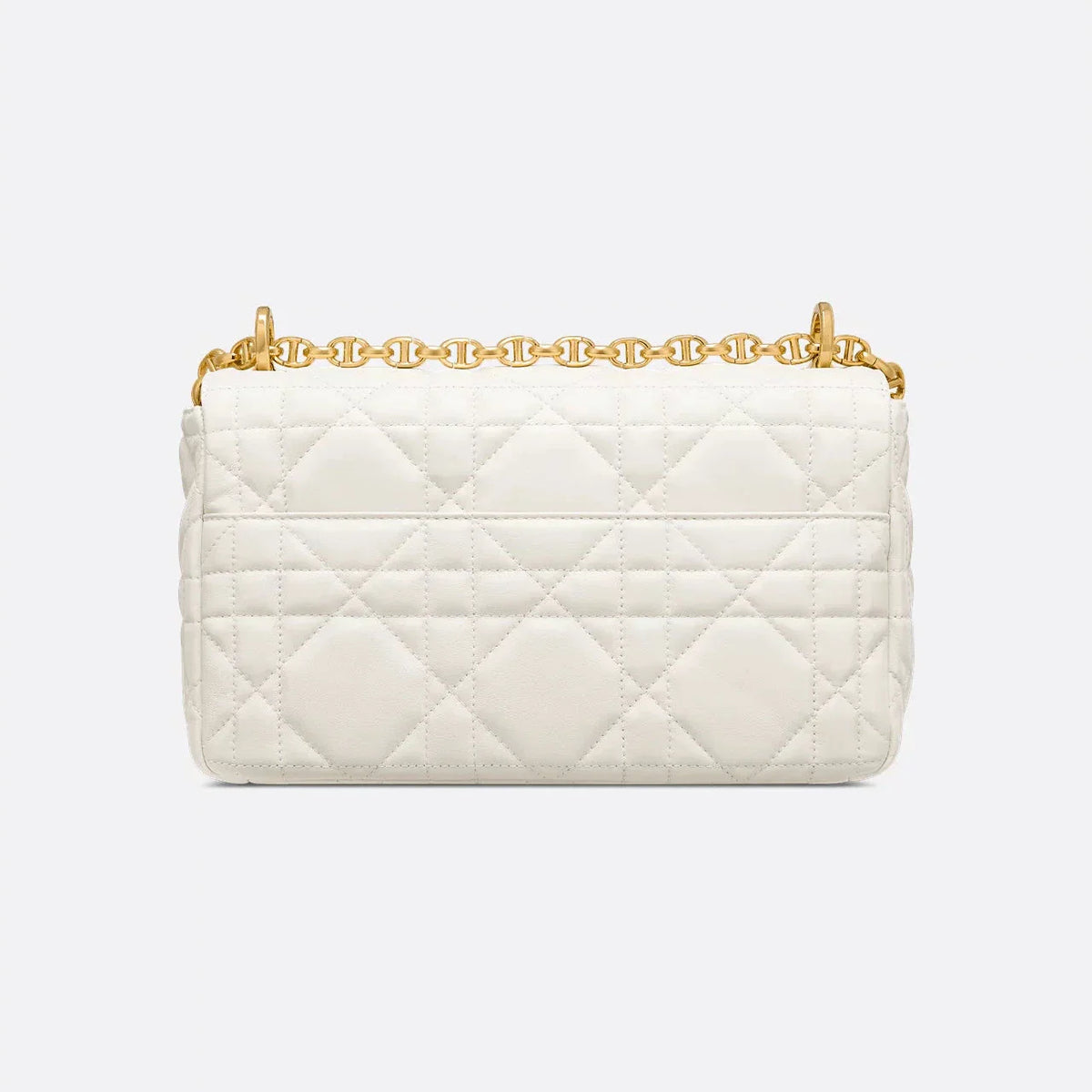 Dior Soft Dior Caro Medium Bag White