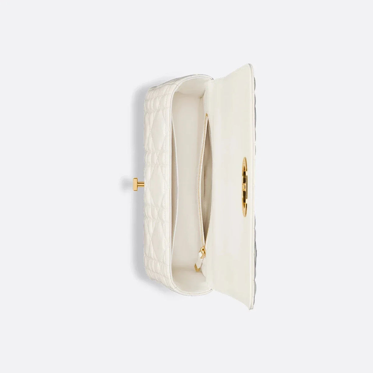 Dior Soft Dior Caro Medium Bag White