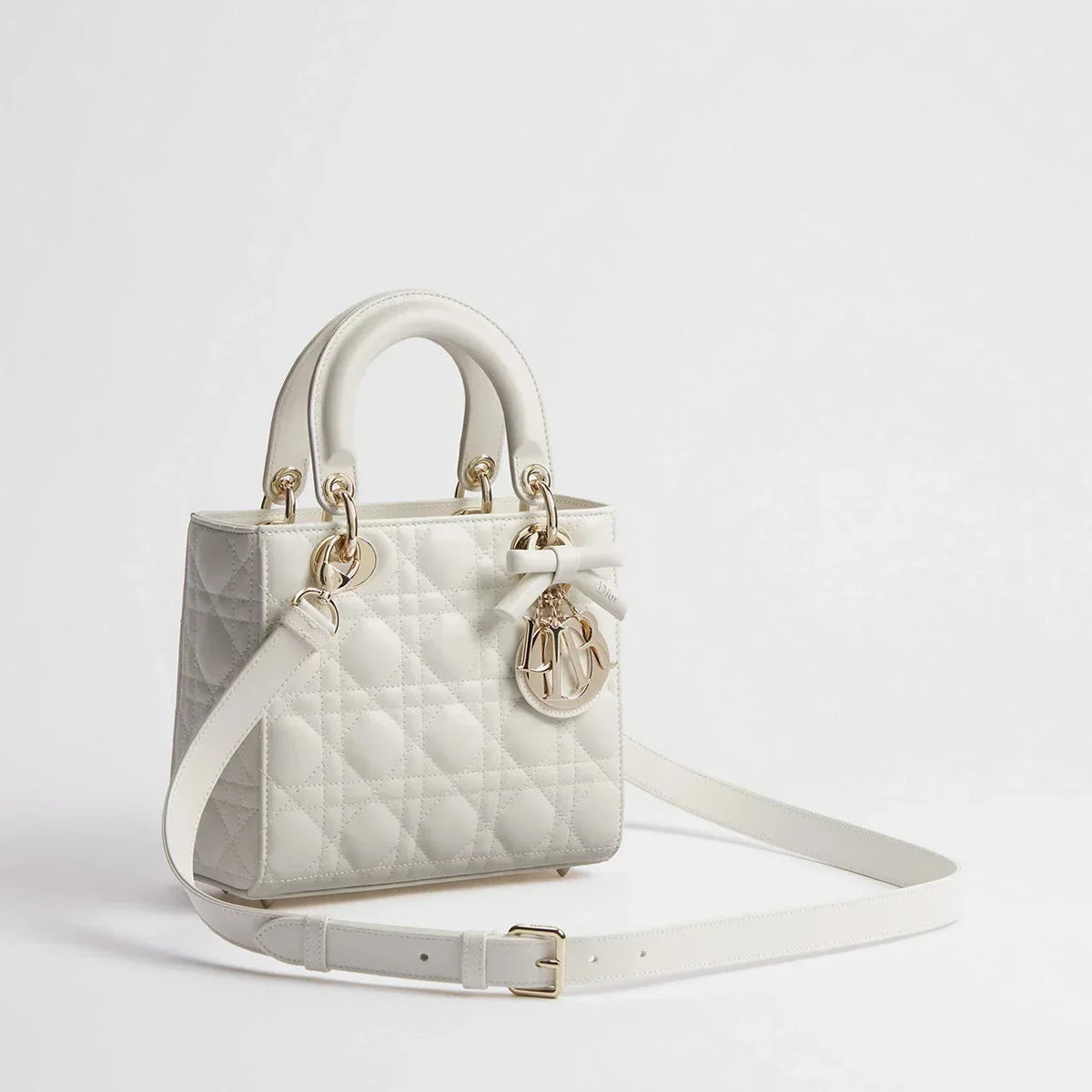 Dior Lady Small Shoulder Bag White