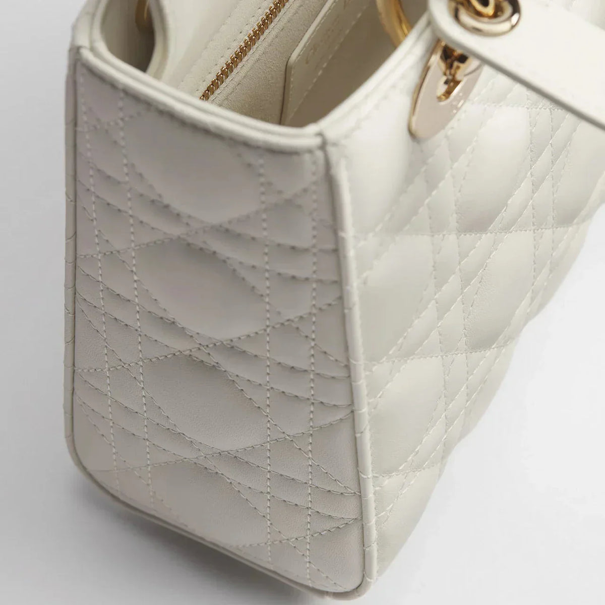 Dior Lady Small Shoulder Bag White