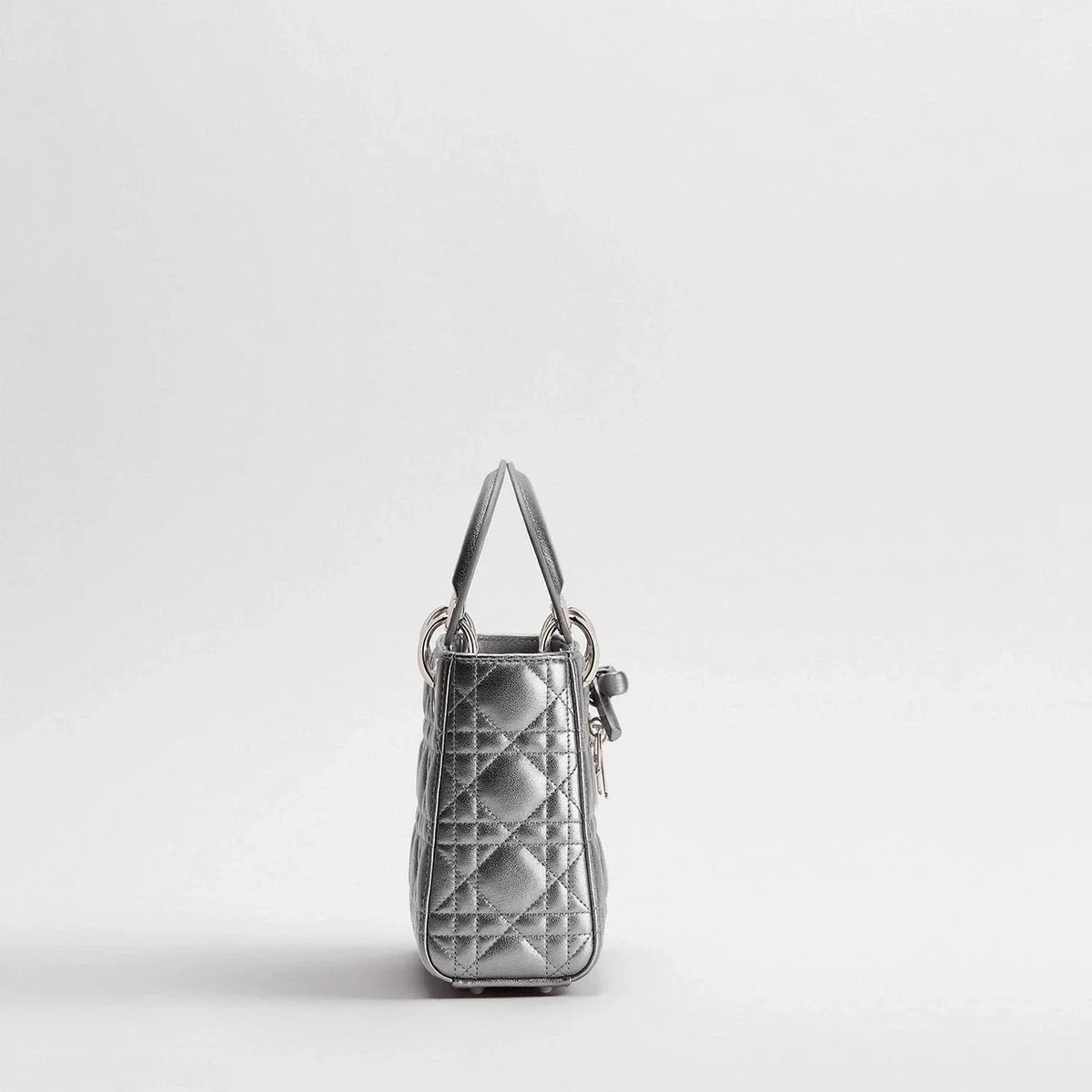 Dior Lady Mini Chain Bag Silver