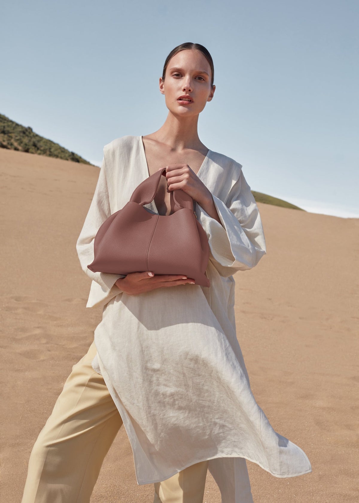 Polène Bag Numéro Neuf Grained Blush
