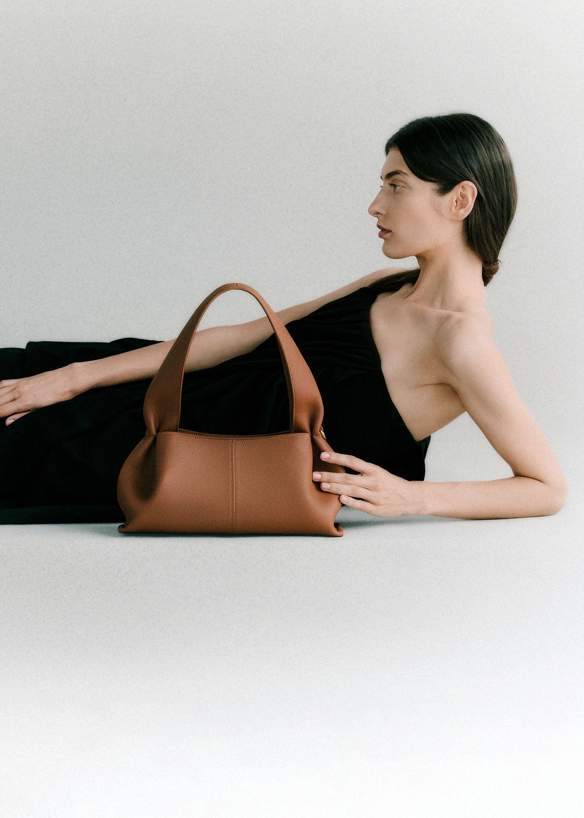 Polène Bag Numéro Neuf East West Grained Camel