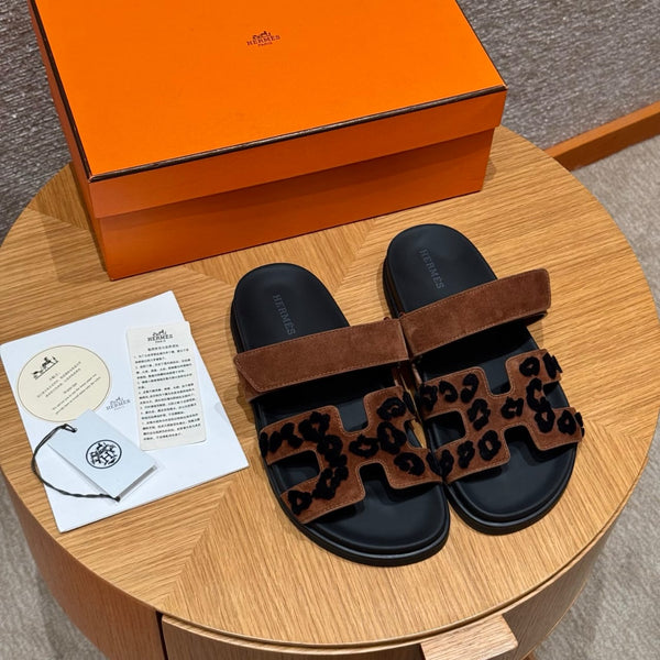 Hermes Chypre Blue Brown Leopard