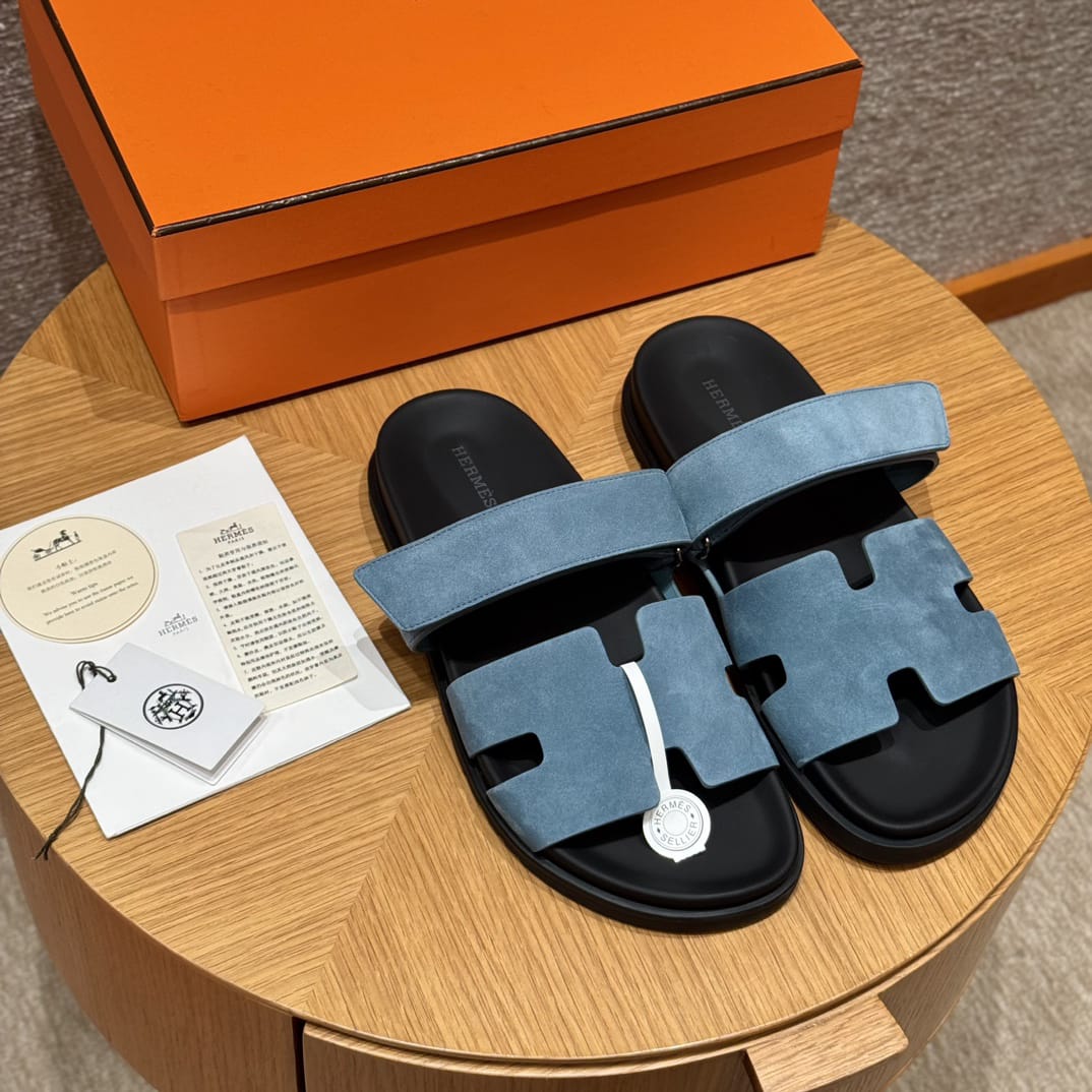 Hermes Chypre Suede Blue