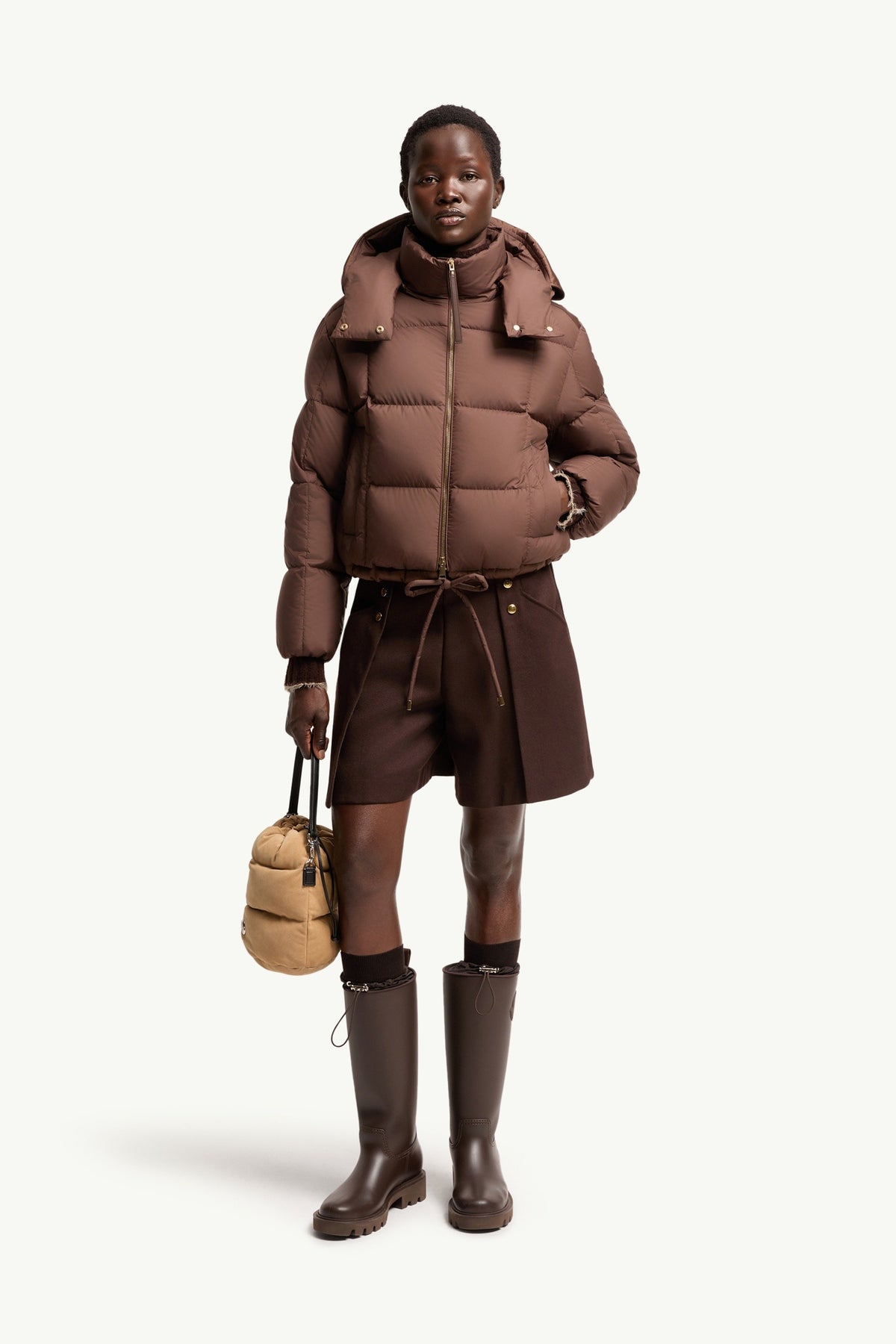 Moncler Légèreté Marron · Doudoune à capuche
