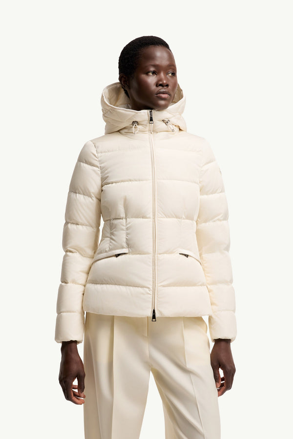 Moncler Avoce Blanc Ivoire · Doudoune courte à capuche