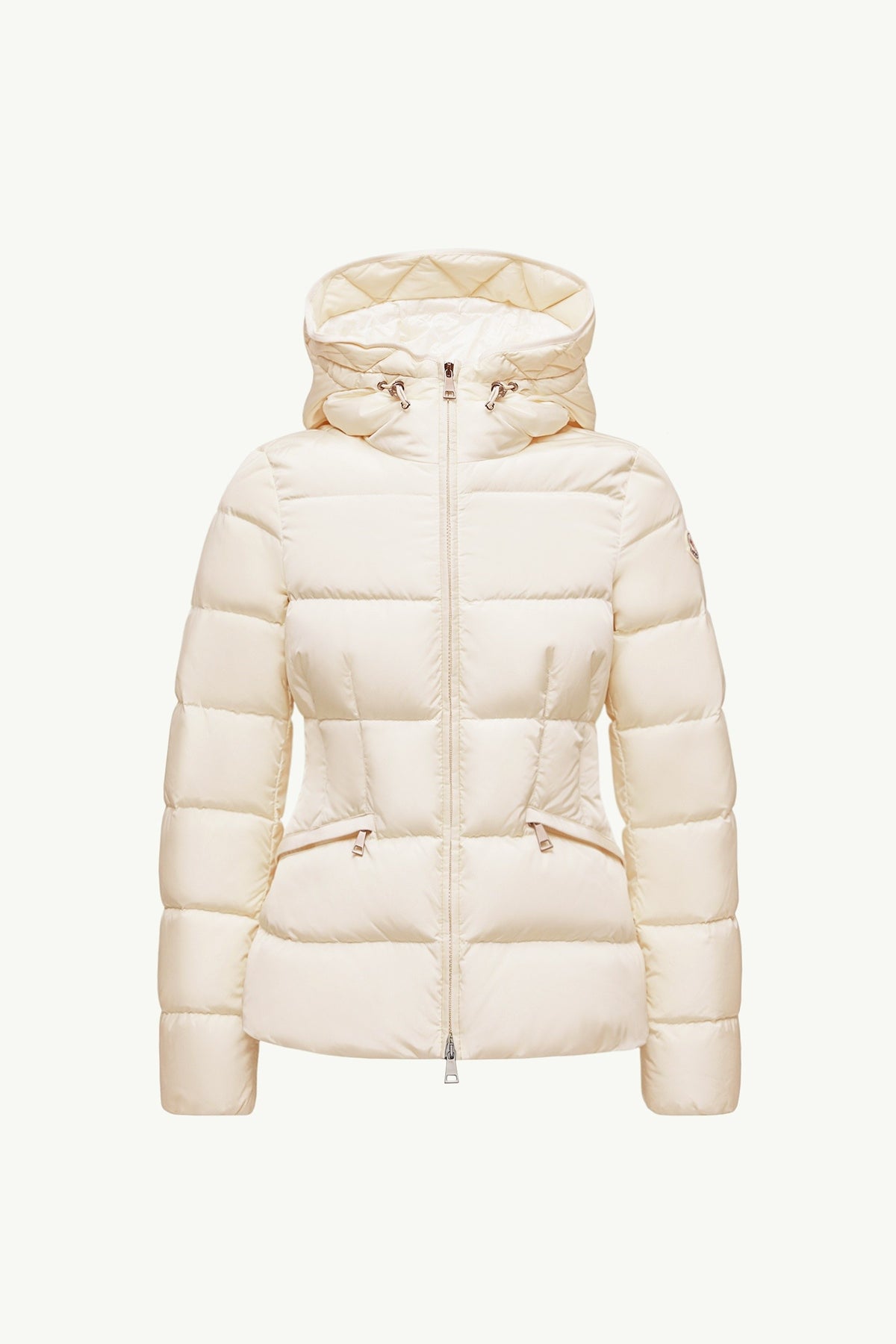 Moncler Avoce Blanc Ivoire · Doudoune courte à capuche