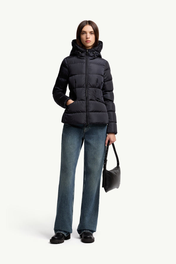 Moncler Avoce Bleu Nuit · Doudoune courte à capuche