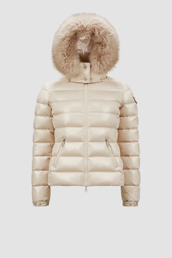 Moncler Badyf Beige Clair · Doudoune courte à capuche