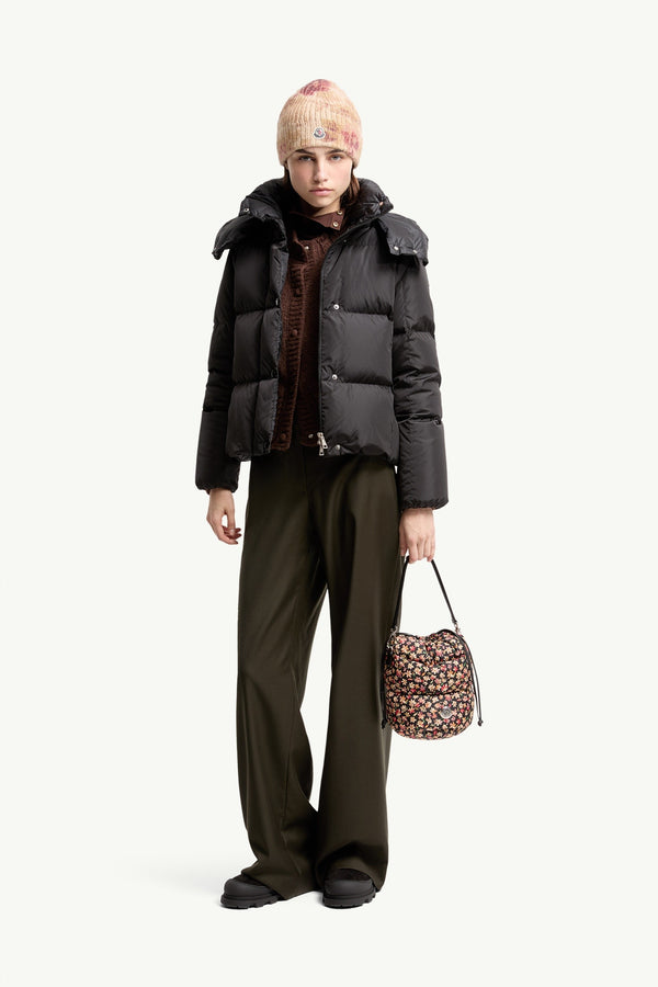 Moncler Castelnew Noir · Doudoune courte à capuche