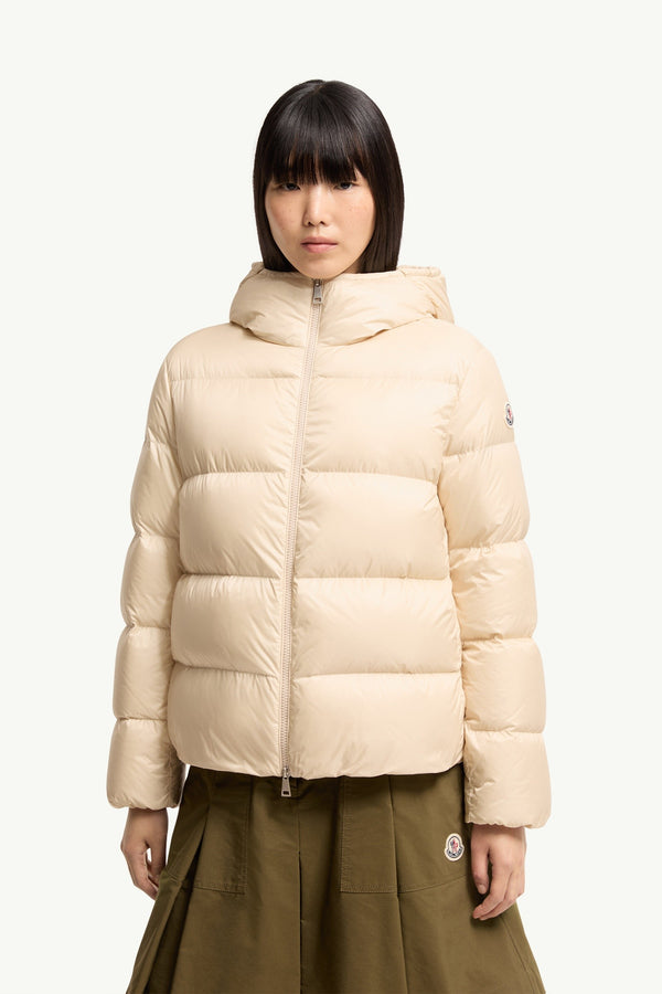 Moncler Feligule Beige Clair · Doudoune courte à capuche