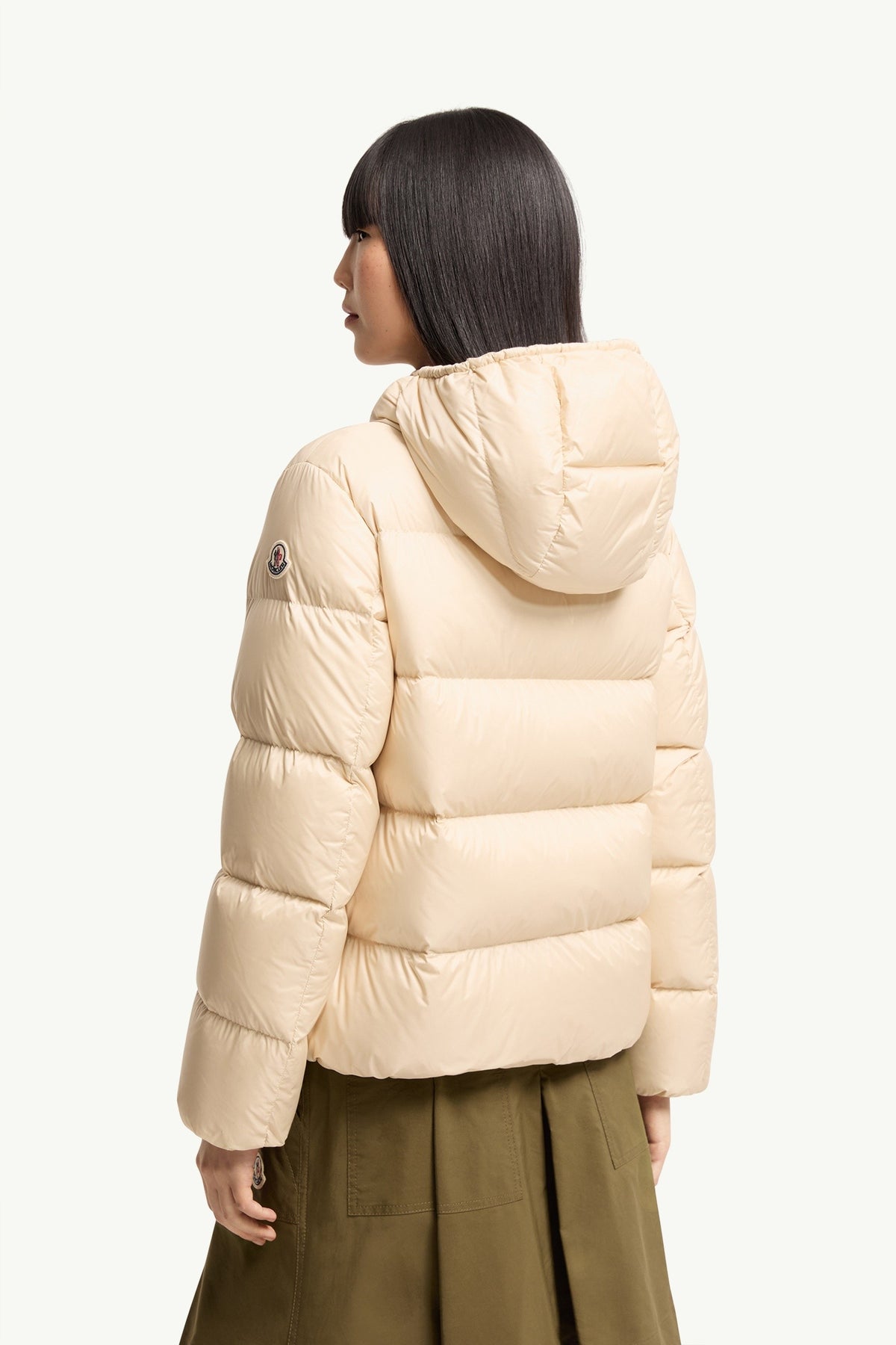 Moncler Feligule Beige Clair · Doudoune courte à capuche