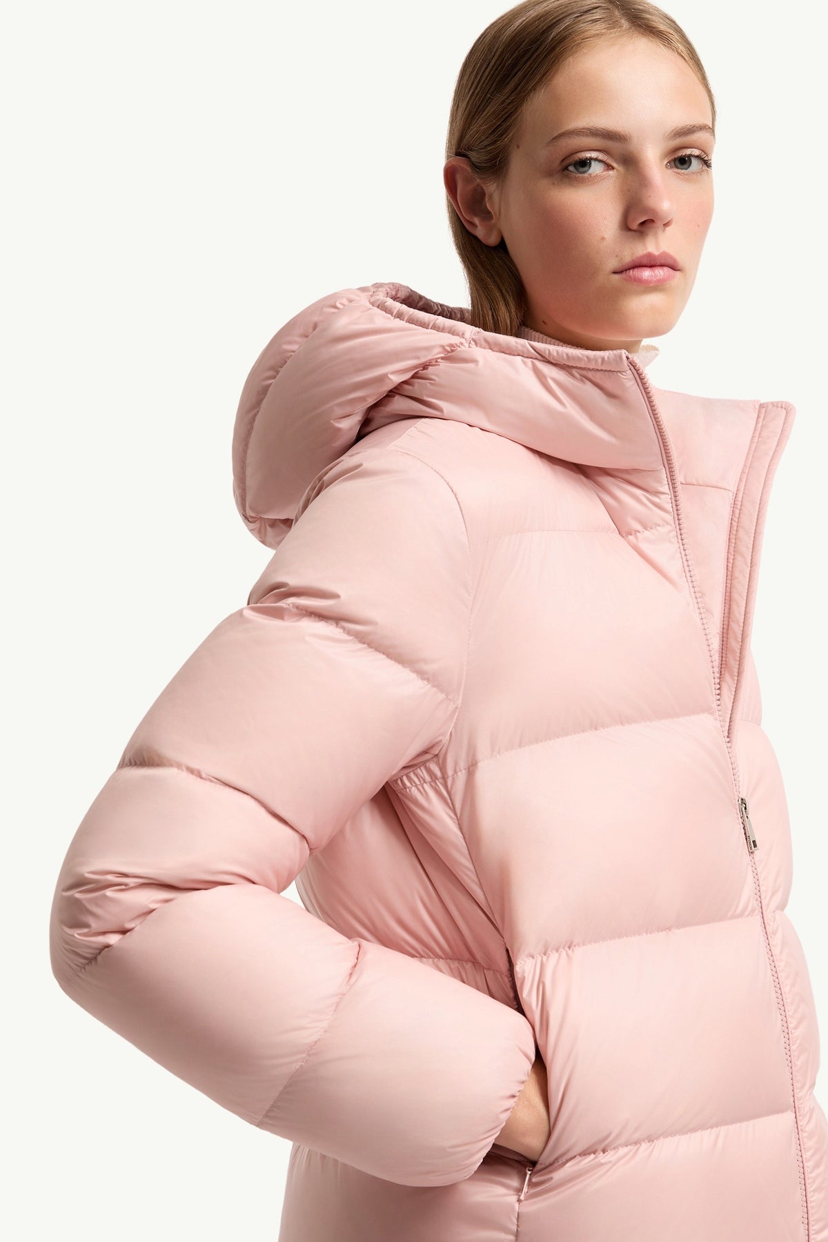 Moncler Feligule Rose · Doudoune courte à capuche
